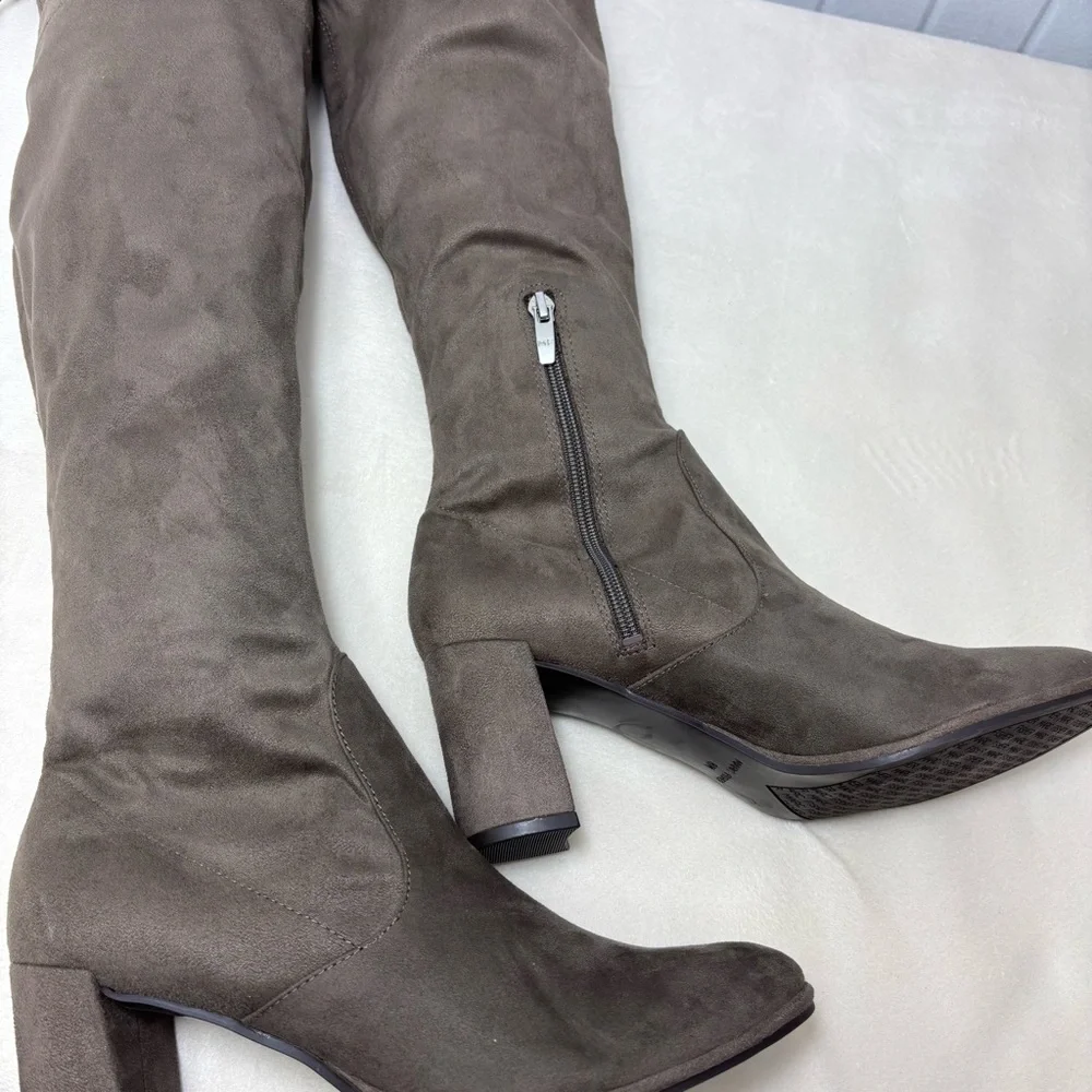 Marc Fisher‎ Over the Knee Boots Suede Taupe Size 8M